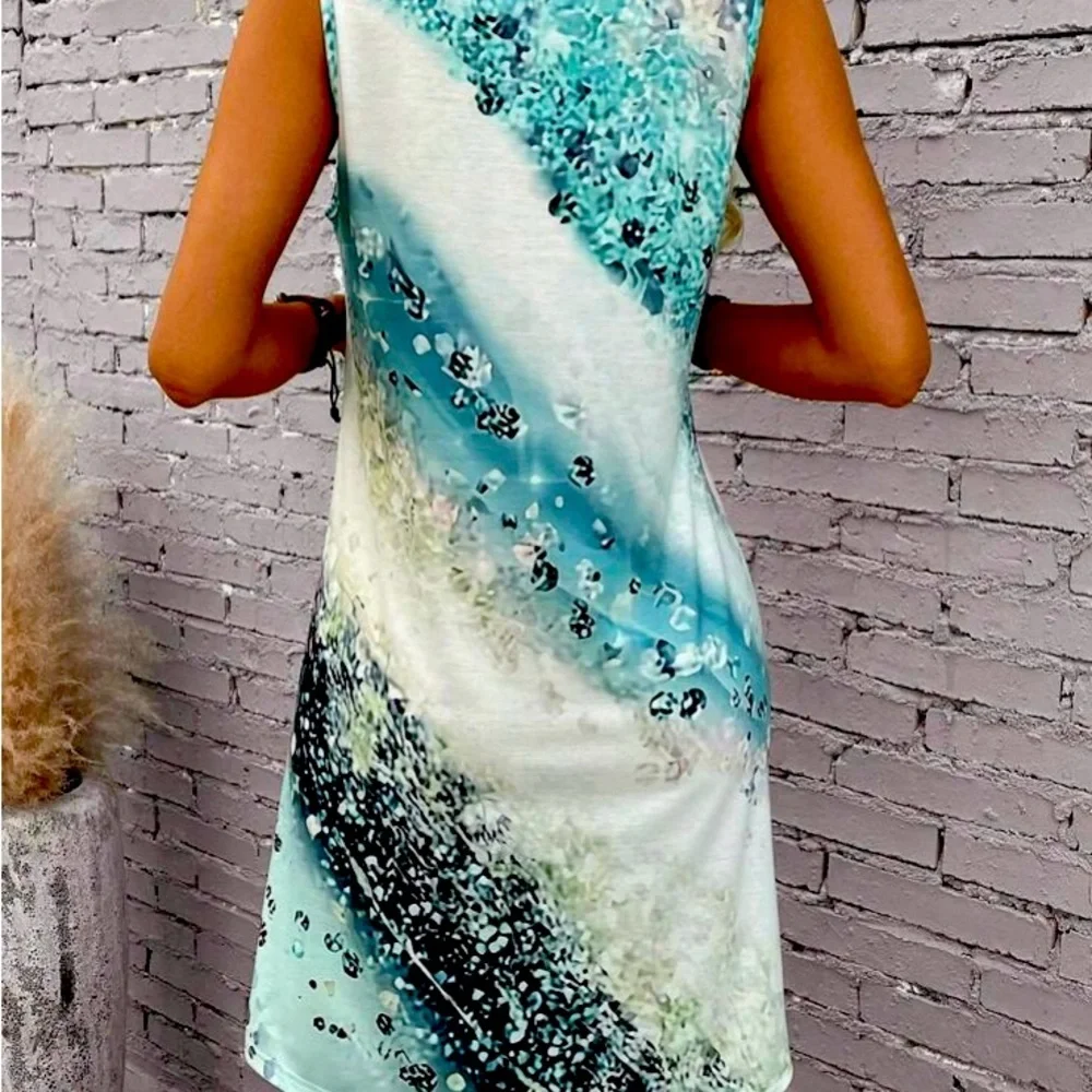 Emery Rose Graphic Print Tank Dress - Picture 2 of 2